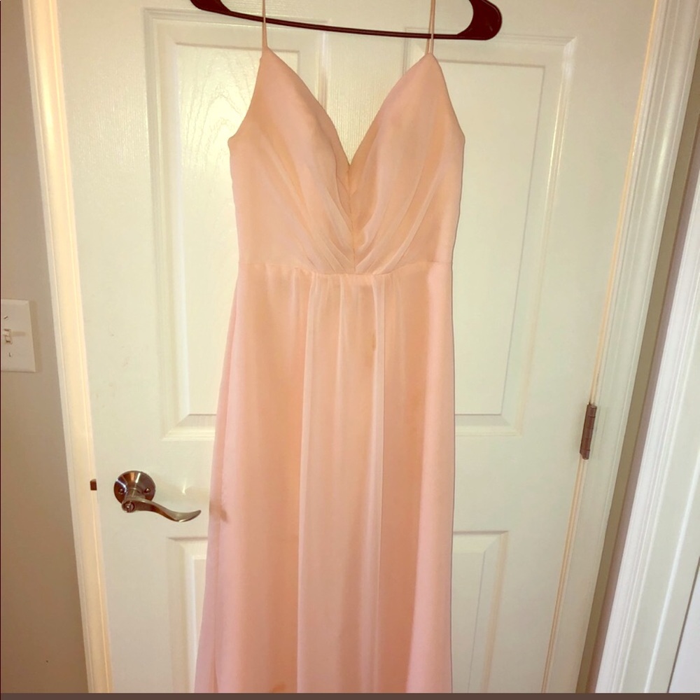 Blush bridesmaid/ prom dress.